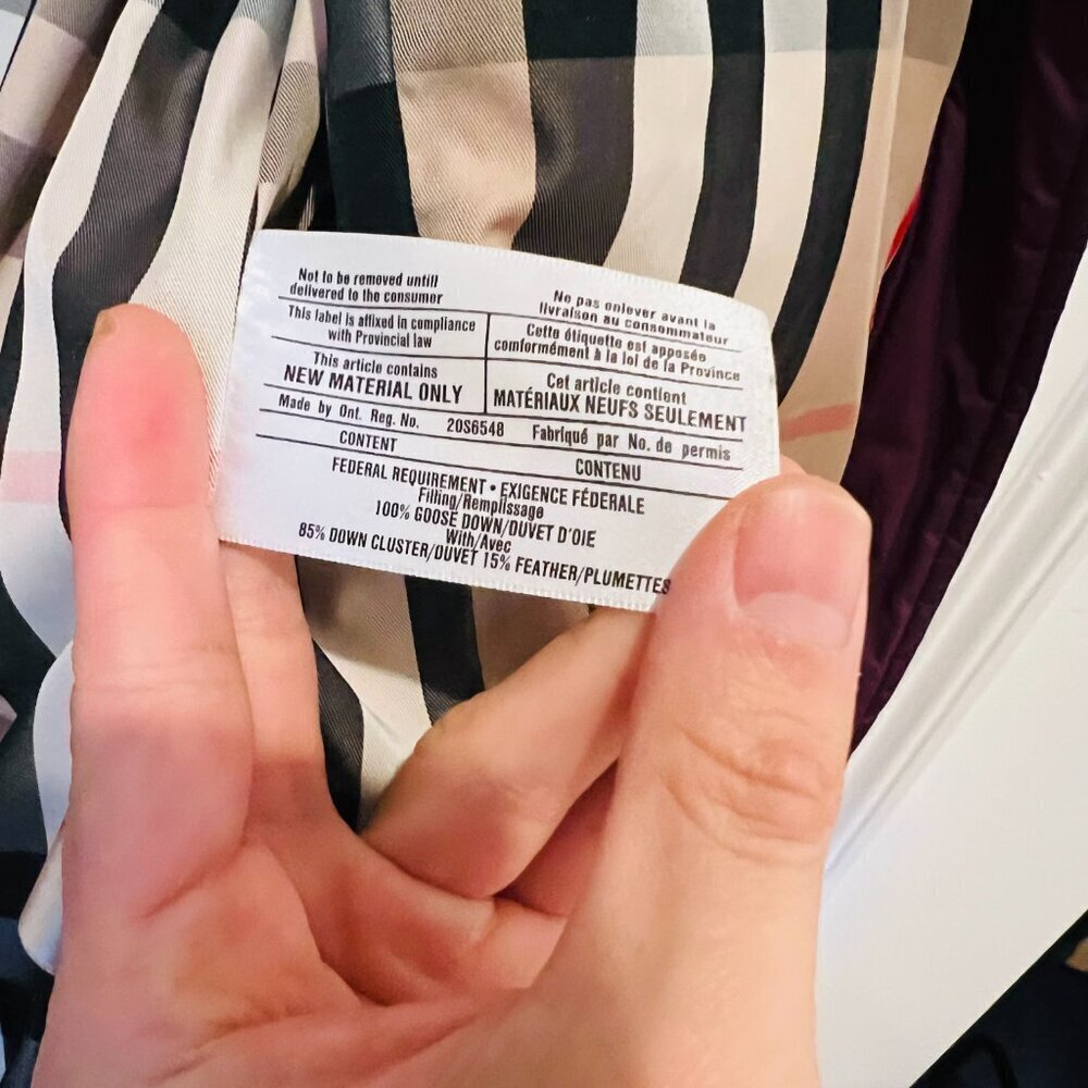Burberry Down Jacket Size Small - Picture 6 of 16